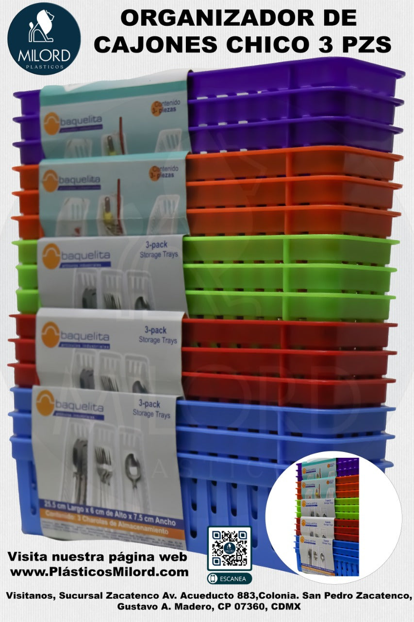 Organizador cajones chicos (3 pzs.) - Arplasa